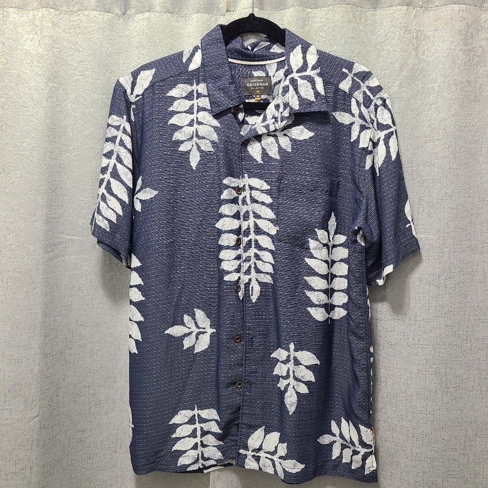 Quiksilver Waterman‎ Navy Floral Shirt Mens Small